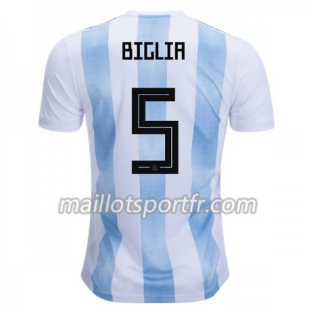 Maillot de Foot Argentine Biglia 5 Domicile Coupe du monde 2018